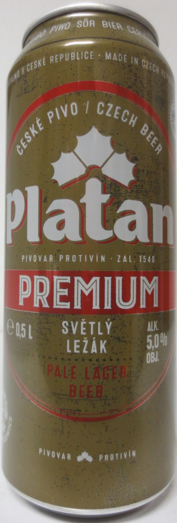 Platan PREMIUM SVĚTLÝ LEŽÁK (50cl) (B/O) č.1 