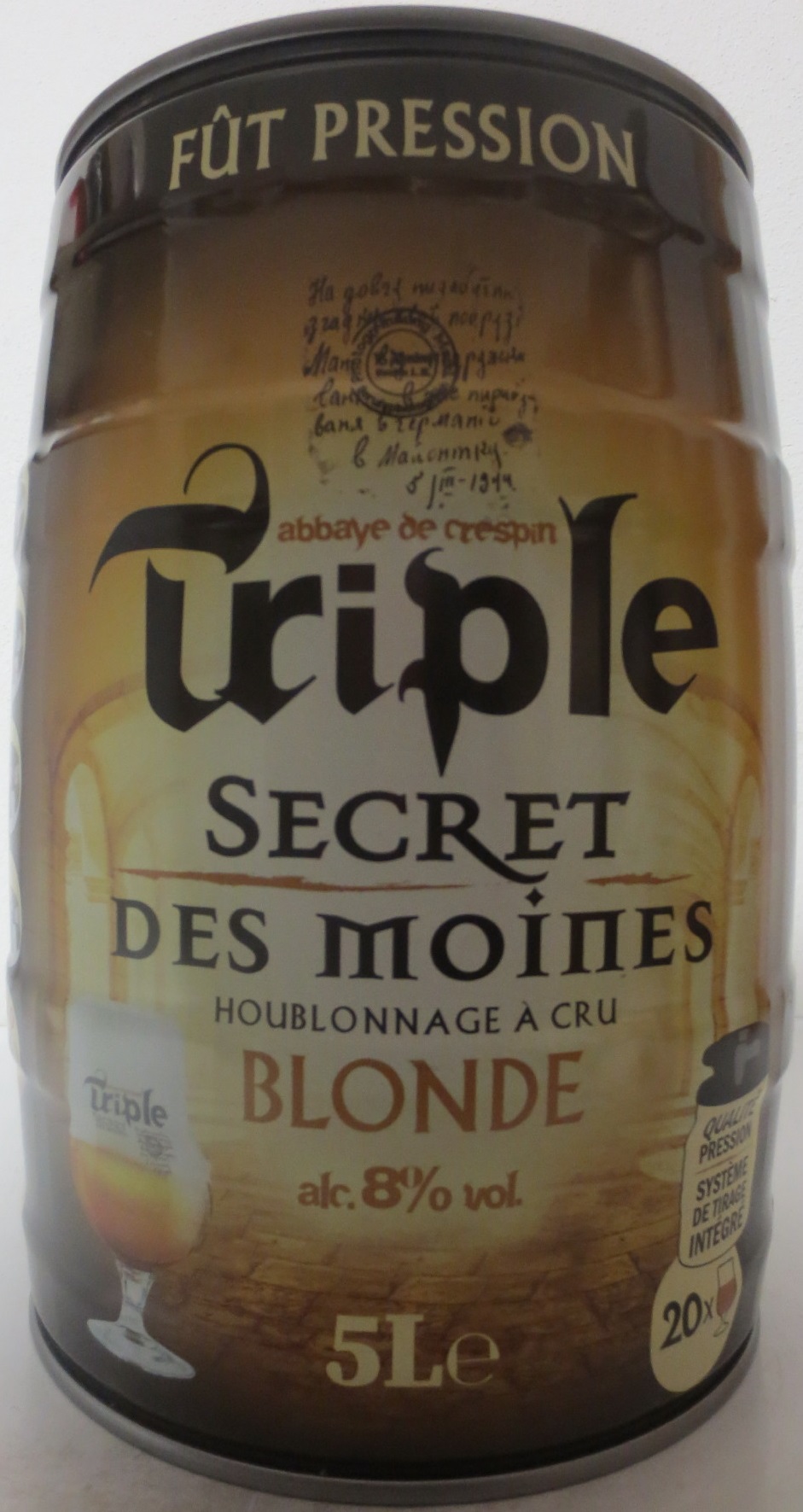 Triple SECRET DES MOINES BLONDE (5L) Nr.1 