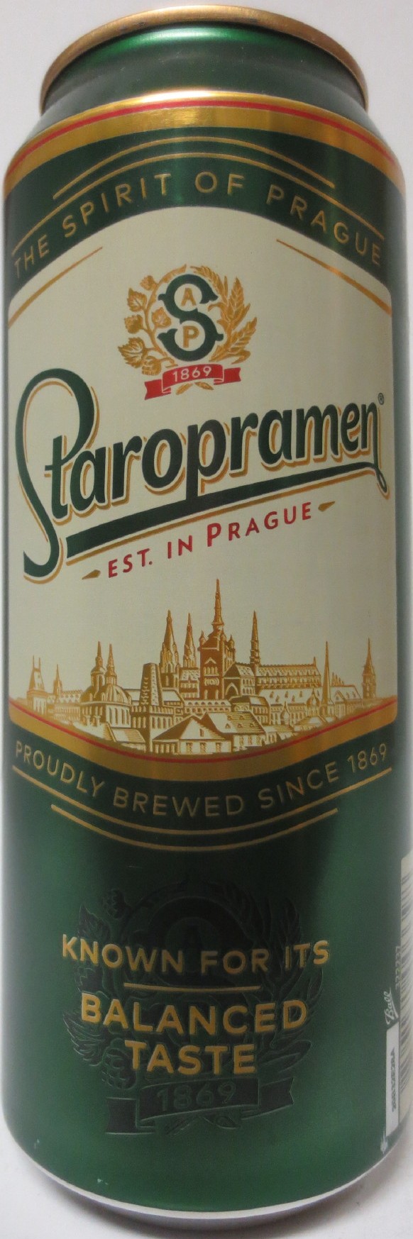 Staropramen EST. IN PRAGUE KNOWN FOR ITS BALANCED TASTE (HR) (50cl) (B/O) č.3 