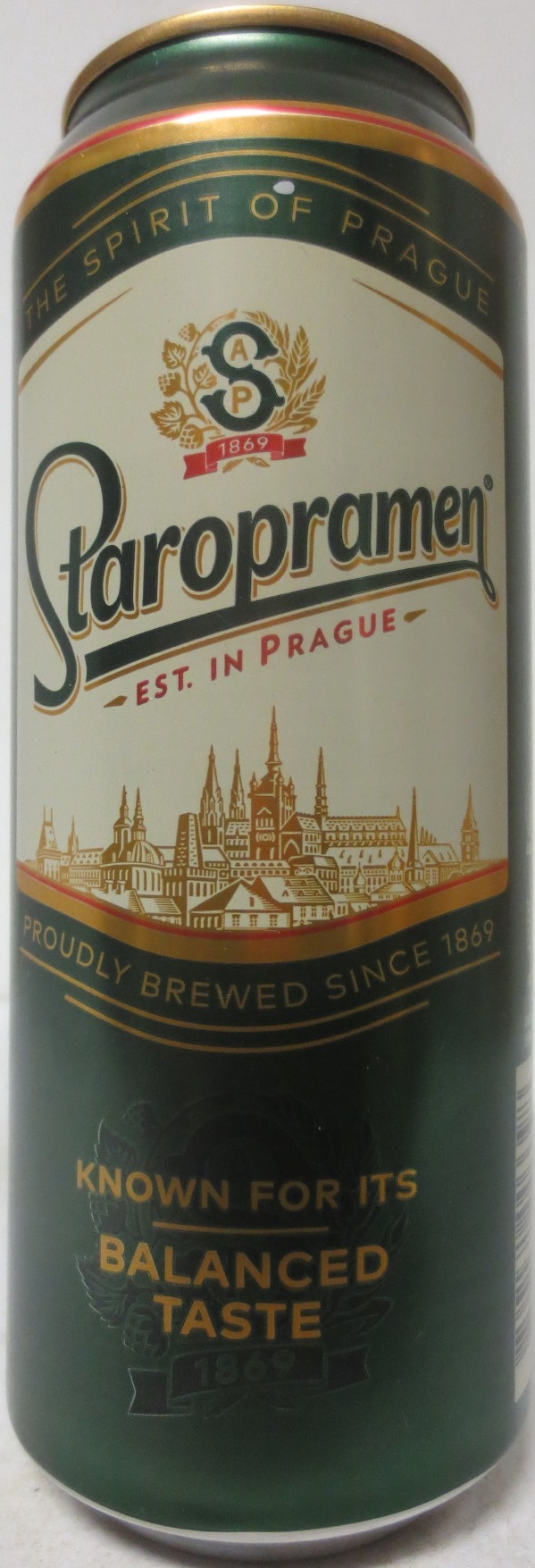 Staropramen EST. IN PRAGUE KNOWN FOR ITS BALANCED TASTE (HR) (50cl) (B/O) č.1