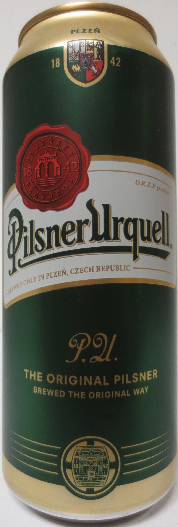 Pilsner Urquell P.U. THE ORIGINAL PILSNER BREWED THE ORIGINAL WAY (HR) (50cl) (B/O) č.2 
