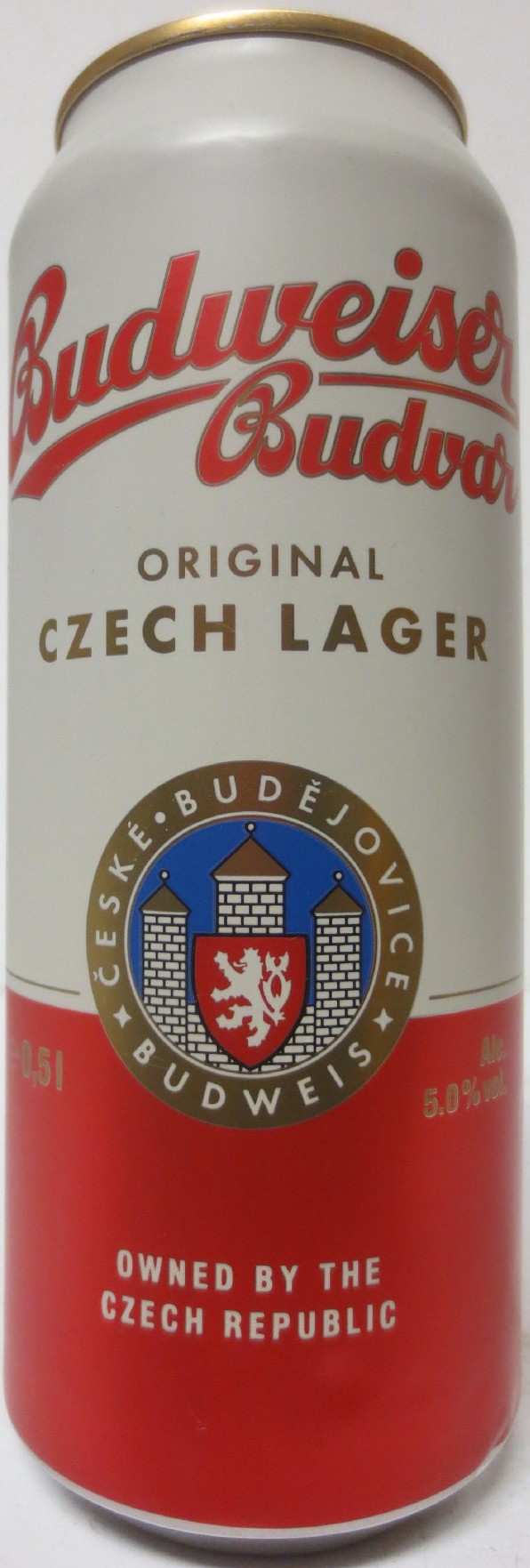 Budweiser Budvar ORIGINAL CZECH LAGER OWNED BY THE CZECH REPUBLIC (HR) (50cl) (B/O) č.3