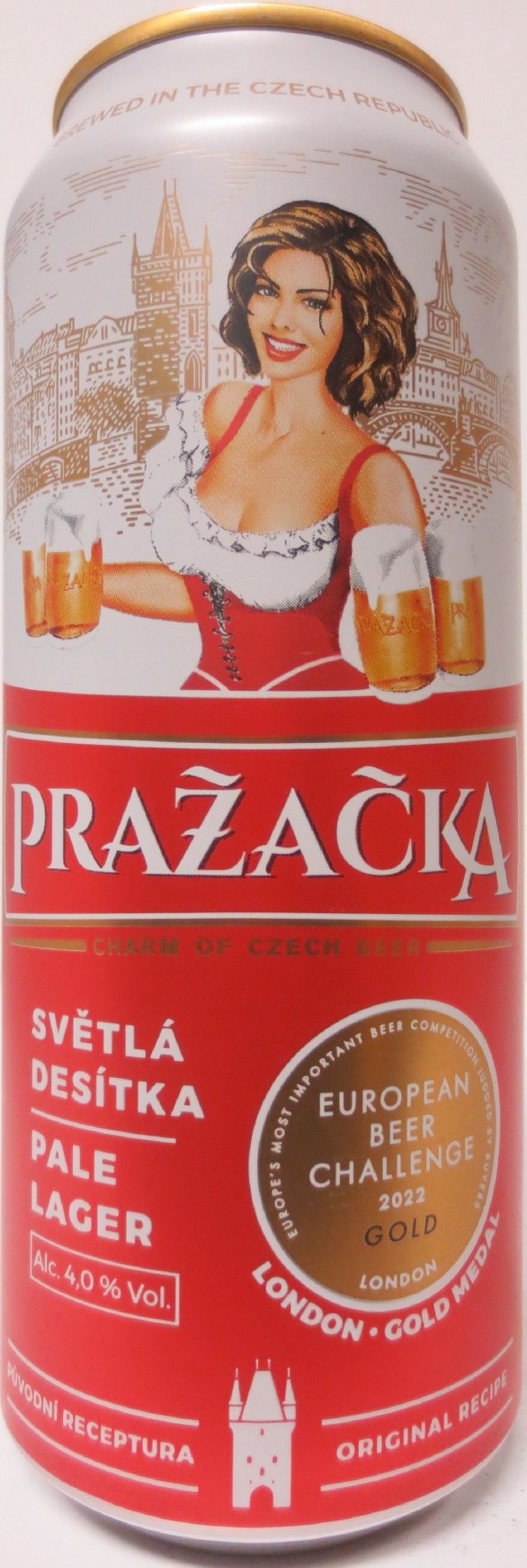 PRAŽAČKA SVĚTLÁ DESÍTKA PALE LAGER EUROPEAN BEER CHALLENGE 2021 (50cl) (B/O) č.2 