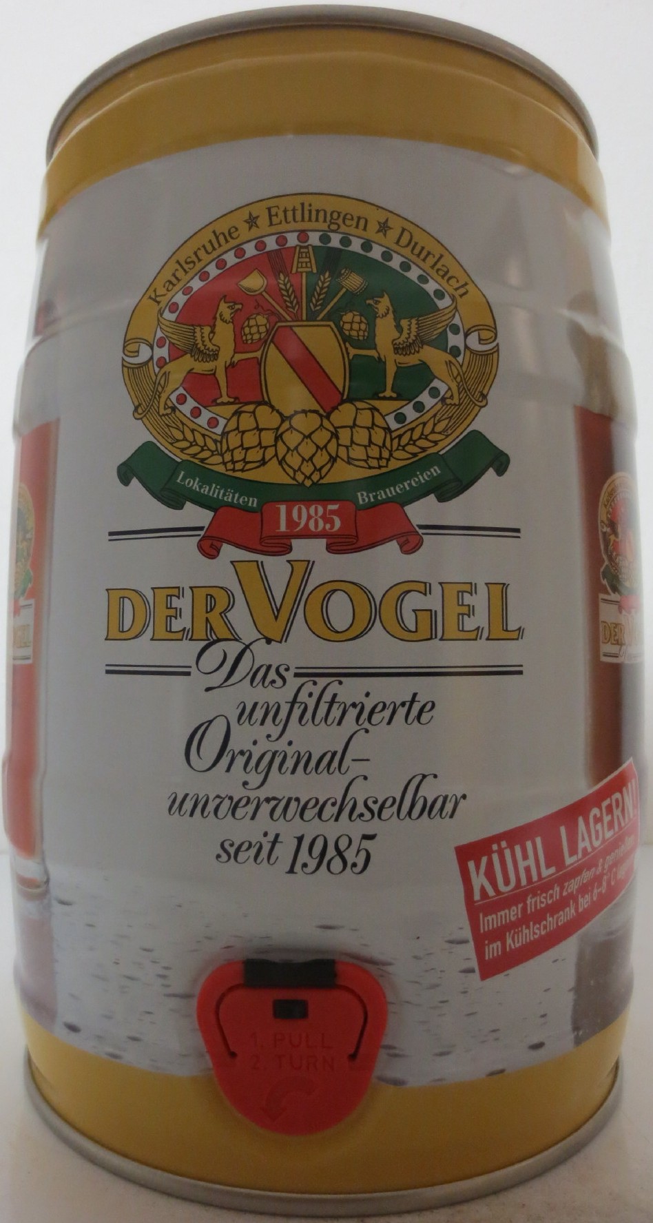 DER VOGEL Das unfiltrierte Original unverwechselbar seit 1985 KÜHL LAGERN! (5L) Nr.1 