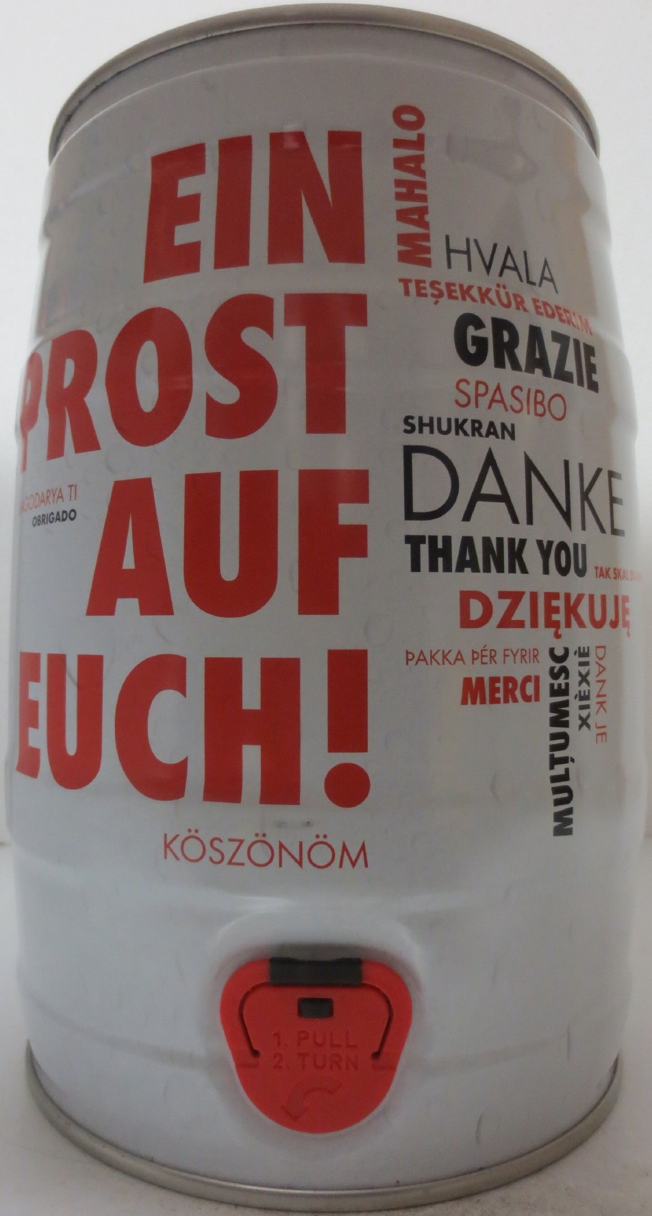 WÜRTH DANKE- BIER EIN PROST AUF EUCH! KÖSZÖNÖM (5L) Nr.1