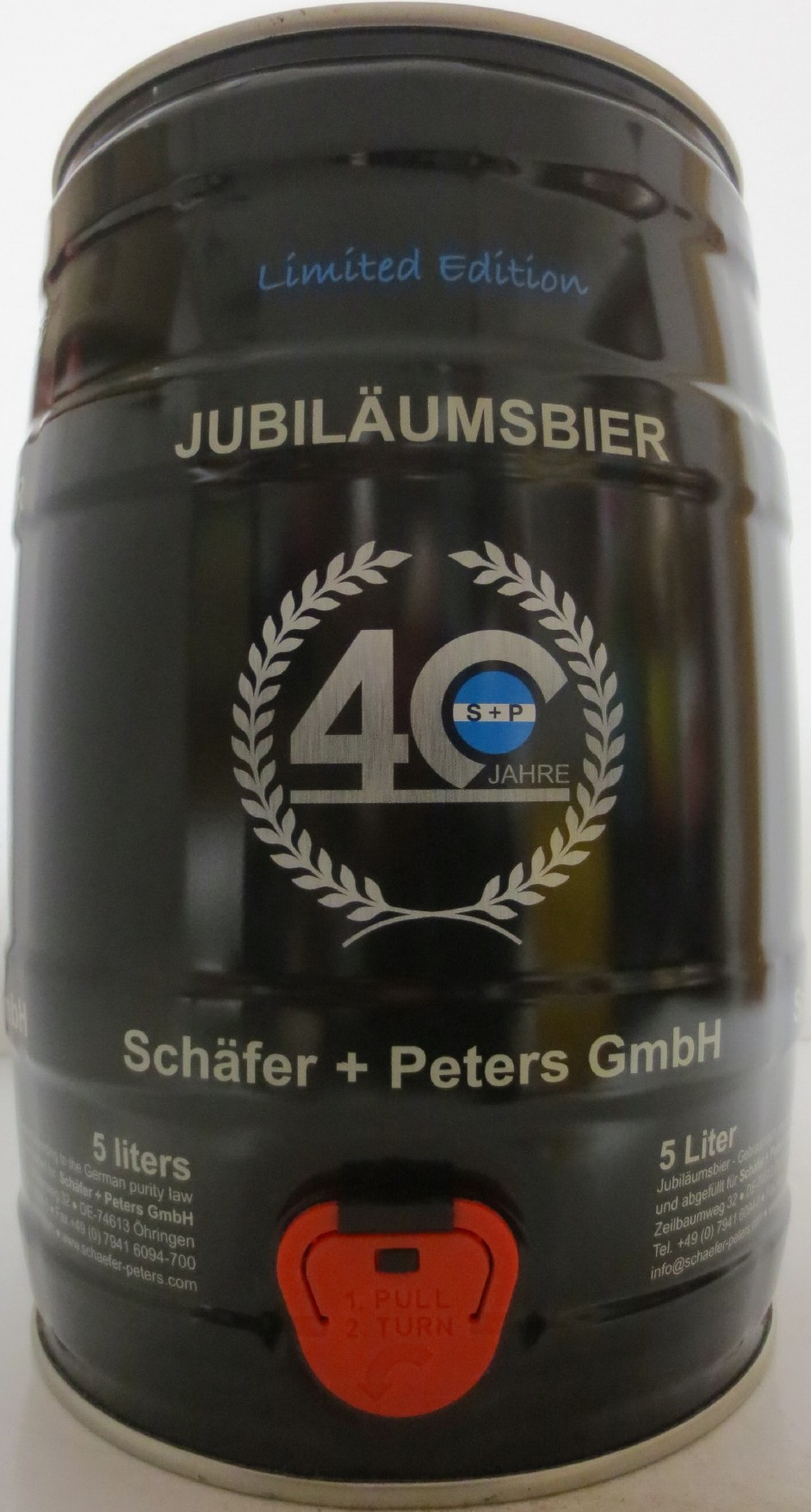 Schäfer + Peters GmbH JUBILÄUMSBIER 40 JAHRE (5L) Nr.1 