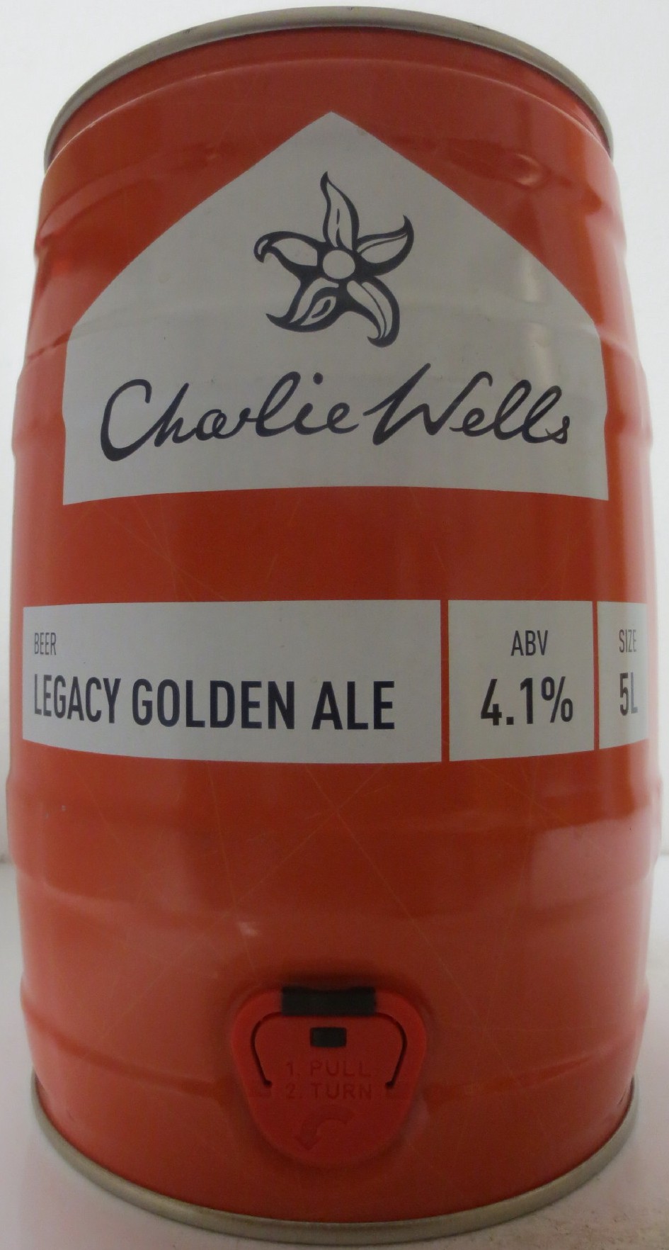 Charlie Wells BEER LEGACY GOLDEN ALE ABV 4.1% SIZE 5L (5L) Nr.1