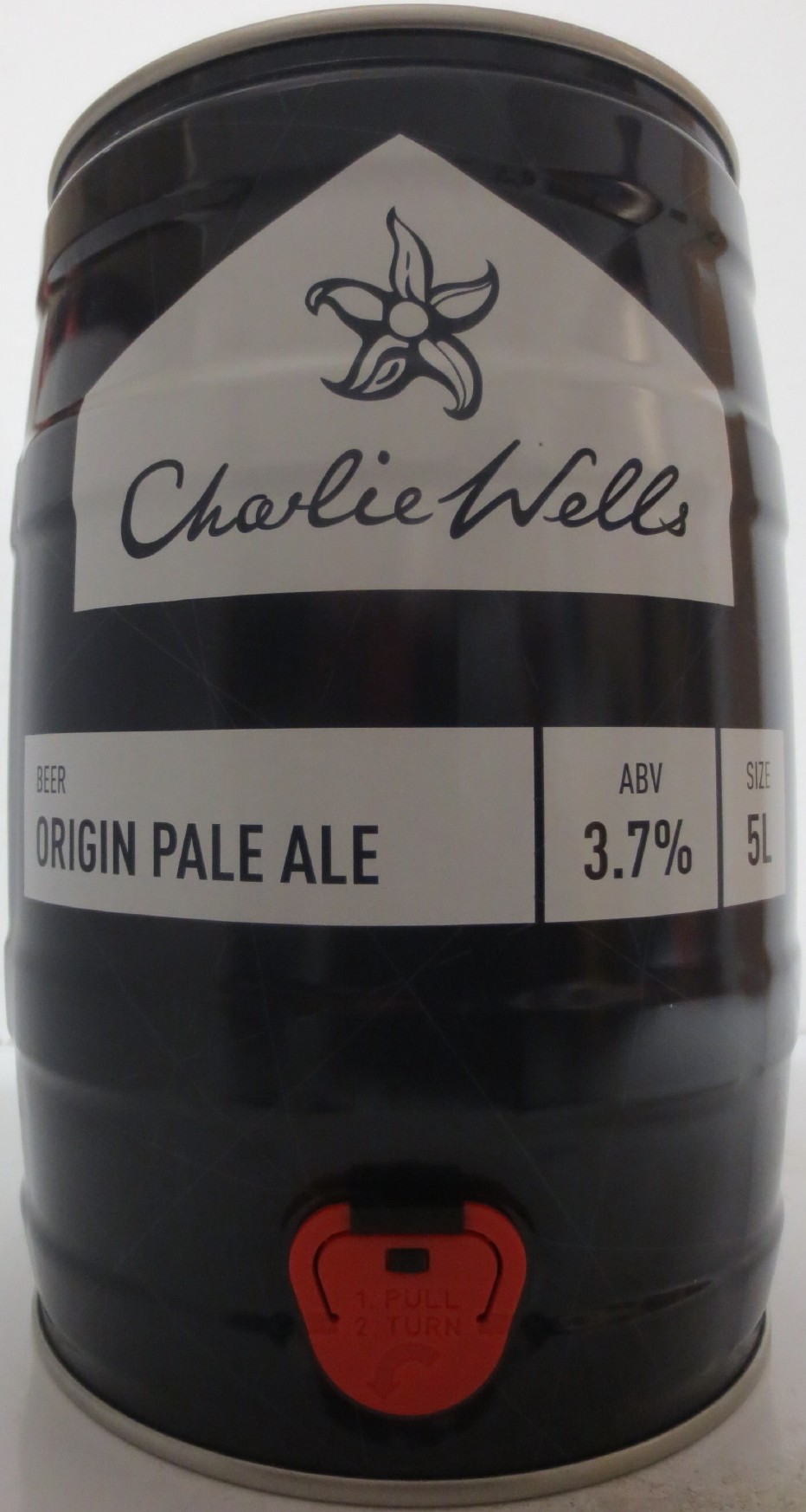Charlie Wells BEER ORIGIN PALE ALE ABV 3.7% SIZE 5L (5L) Nr.1 