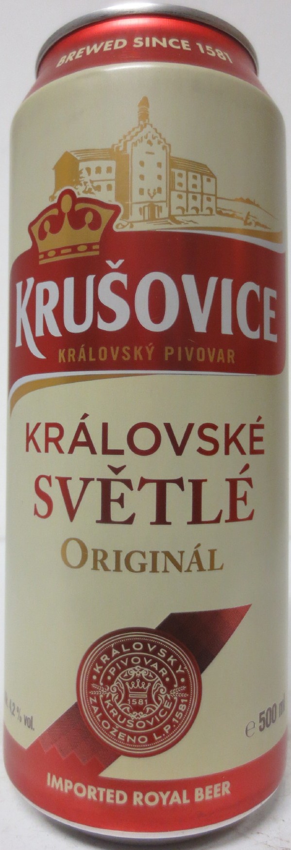 KRUŠOVICE KRÁLOVSKÝ PIVOVAR KRÁLOVSKÉ SVĚTLÉ ORIGINÁL (HU) (50cl) (B/O) č.1