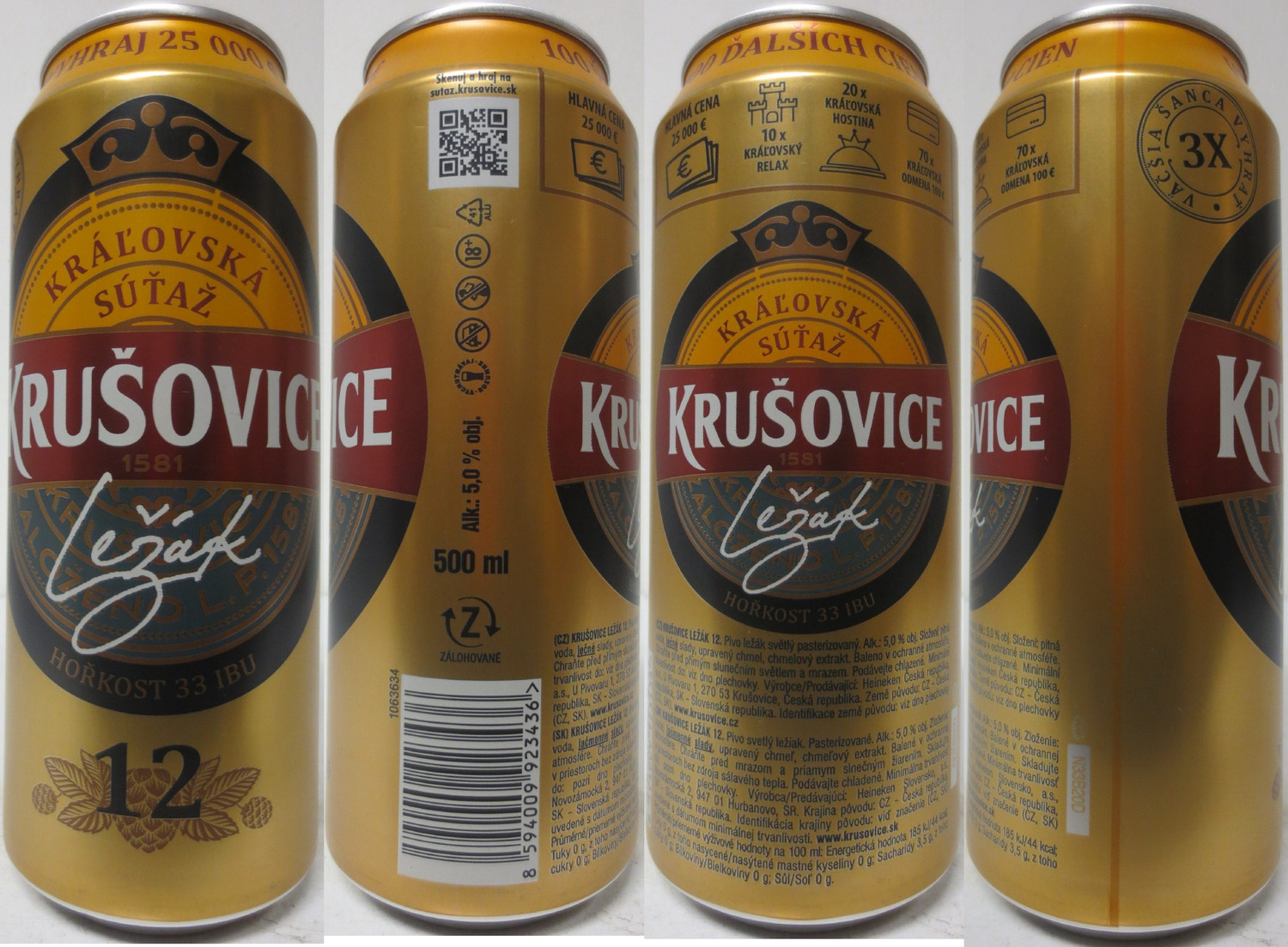 KRUŠOVICE Ležák 12 KRÁLOVSKÁ SÚTAŽ (SK) (50cl) (B/O) č.1 