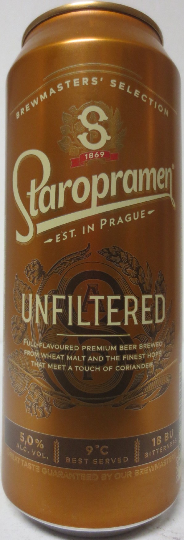 Staropramen EST. IN PRAGUE UNFILTERED (H) (50cl) (B/O) č.2 