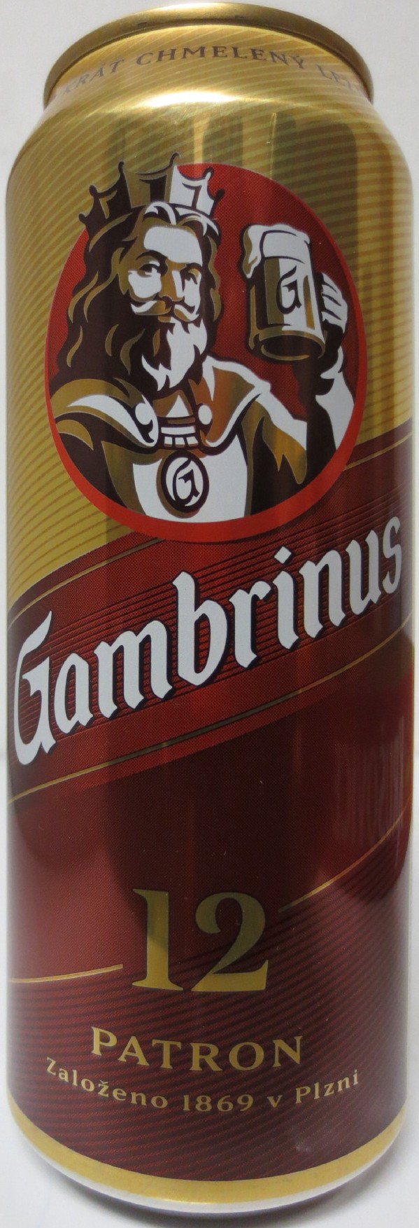 Gambrinus 12 PATRON Založeno 1869 v Plzni (SK) (50cl) (B/O) č.1 