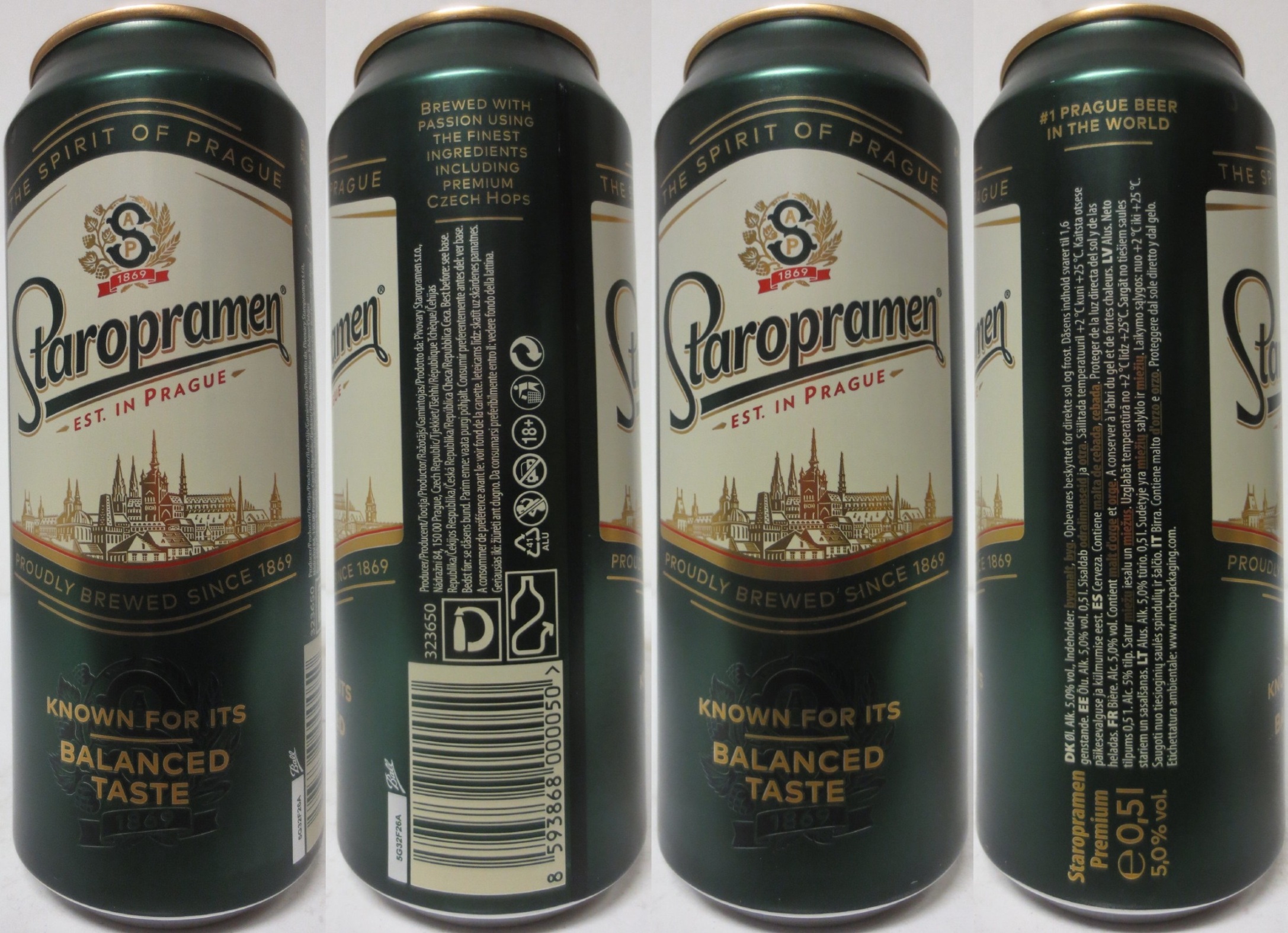 Staropramen EST. IN PRAGUE KNOWN FOR ITS BALANCED TASTE (I) (50cl) (B/O) č.1