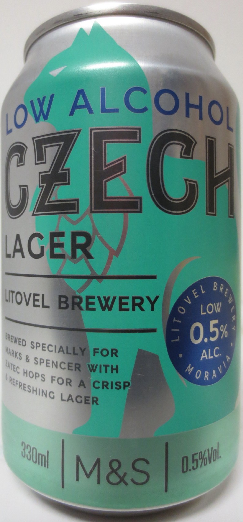 CZECH LAGER LITOVEL BREWERY LOW ALCOHOL (UK) (33cl) (B/O) č.1 