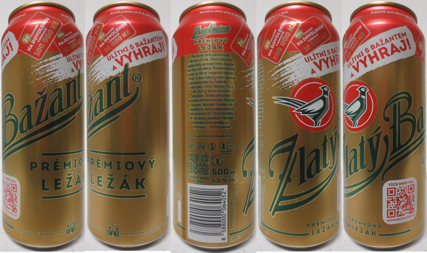 Zlatý Bažant PREMIOVÝ LEŽÁK ULÍTNI S BAŽANTEM A VYHRAJ! (50cl) (B/O) č.1 