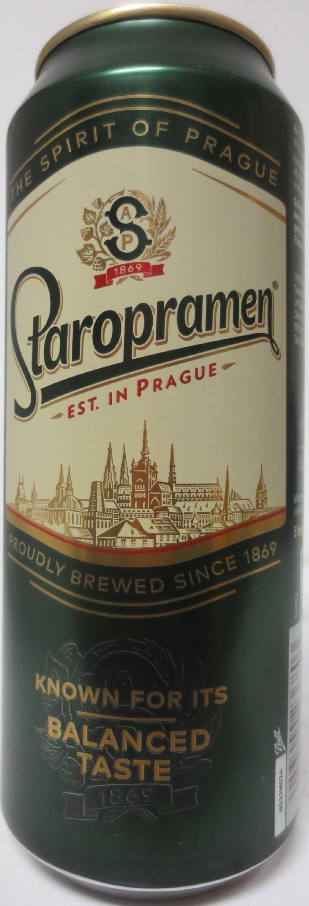 Staropramen EST. IN PRAGUE KNOWN FOR ITS BALANCED TASTE (D) (50cl) (B/O) č.1 