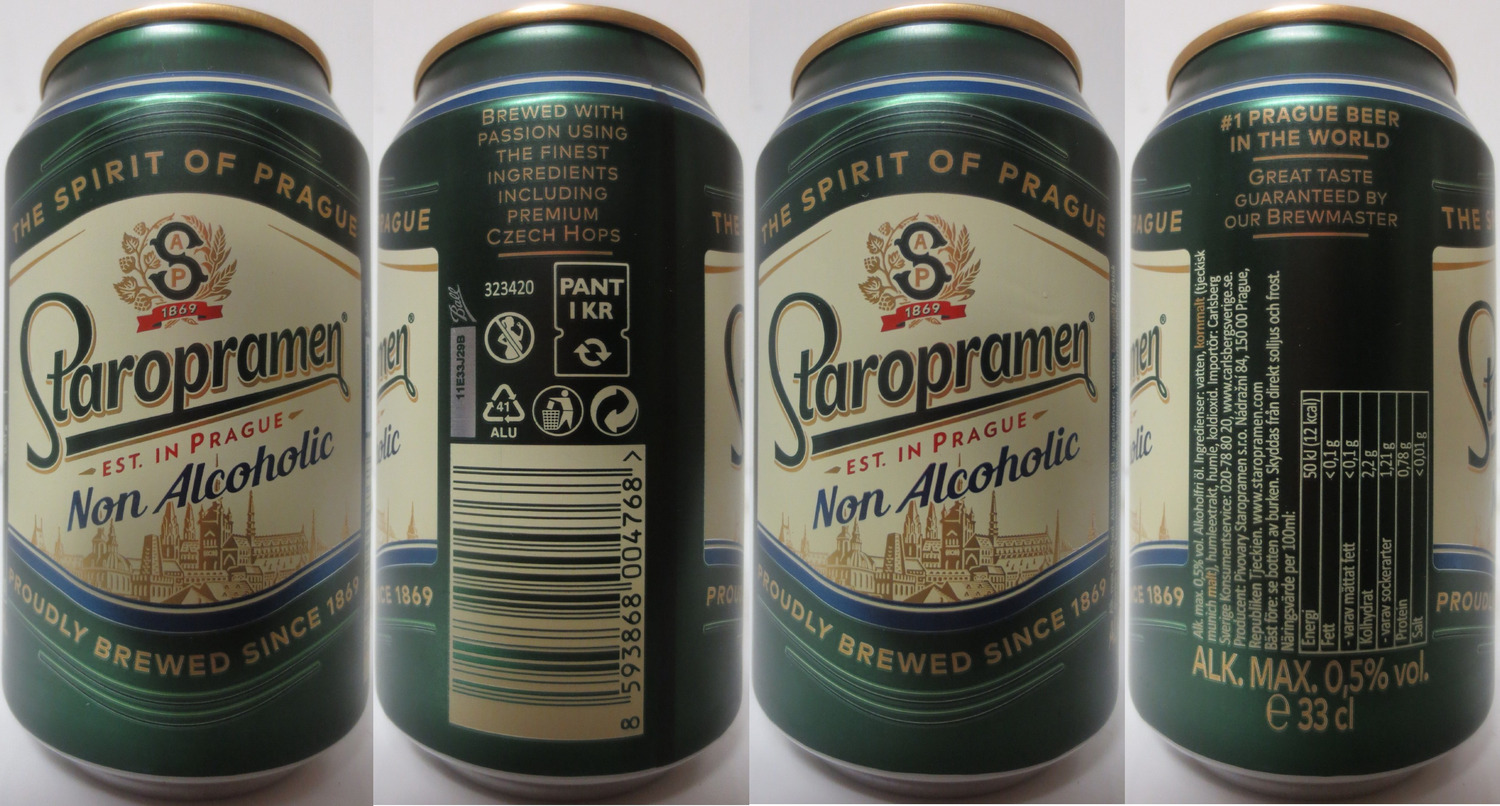 Staropramen EST. IN PRAGUE Non Alcoholic (S) (33cl) (B/O) č.1 
