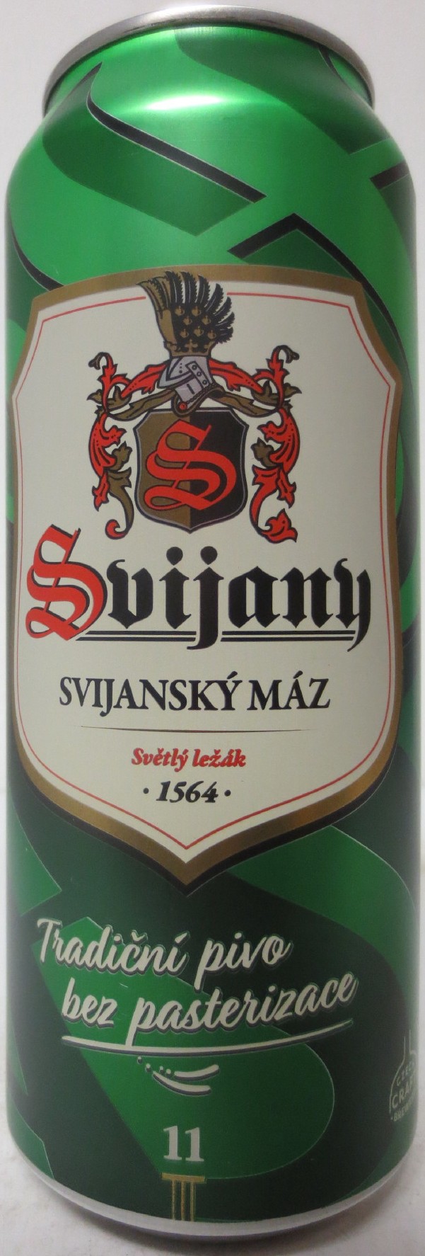 Svijany SVIJANSKÝ MÁZ - Světlý ležák .1564. Tradiční pivo bez pasterizace 11 III (SK) (50cl) (B/O) č.1 