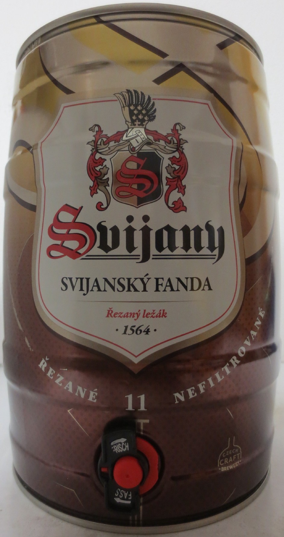 Svijany SVIJANSKÝ FANDA Řezaný ležák -1564- ŘEZANÉ 11 NEFILTROVANÉ (5L) č.1 