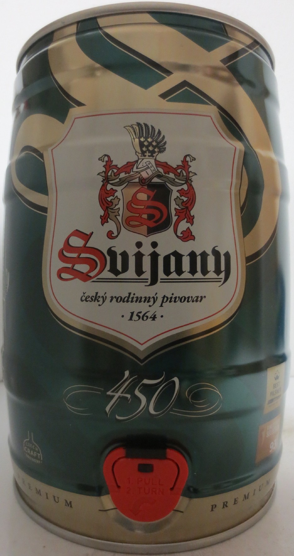 Svijany český rodinný pivovar .1564. 450 (5L) č.2
