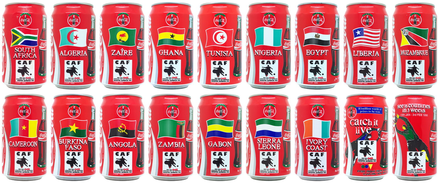 Coca Cola Africa Soccer Cup from SOUTH AFRICA (16+2+1 cans) (34cl) (B/O) 