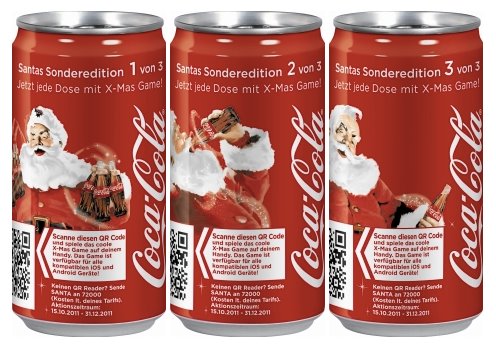 Coca Cola Christmas set from GERMANY (3 cans) (25cl) (B/O)