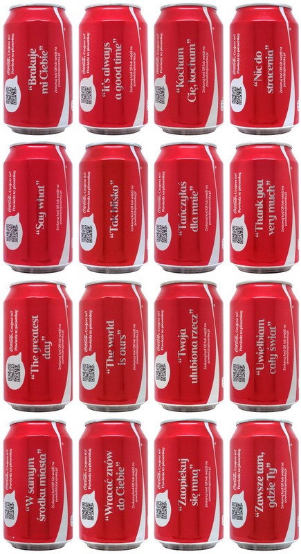 Coca Cola Share a Song set from POLAND (16 cans) (33cl) (B/O)