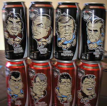 Coca Cola "NRL" FOOTY LEGENDS set from AUSTRALIA (8 cans) (44cl) (B/O)