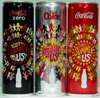 Coca Cola The summer of us set from AUSTRALIA (3 cans) (30cl) (Slim) (B/O)