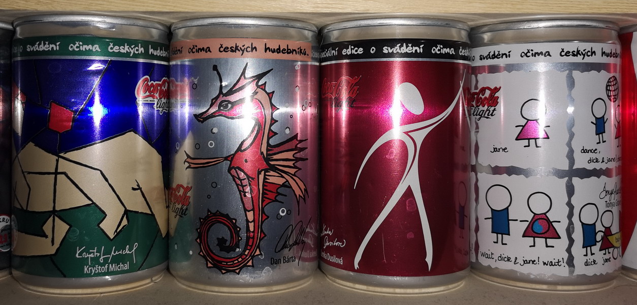 Coca Cola Art Design set from CZECH REPUBLIC (4 cans) (B/O)