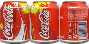 Coca Cola 1leu nou can from ROMANIA (25cl) (AF/O)