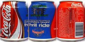 Coca Cola thrill ride can from AUSTRALIA (25cl) (B/O)