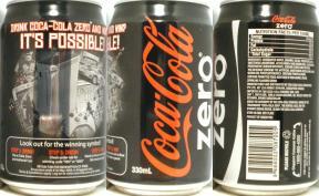 Coca Cola zero DRINK COCA-COLA ZERO AND WIN ITS POSSIBLE! can from SINGAPUR (33cl) (AF/O)