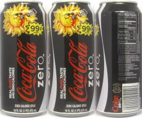 Coca Cola zero 99 C MSRP can from USA (47,3cl) (B/O)