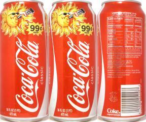 oca Cola classic 99C MSRP can from USA (47,3cl) (B/O) 