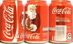 Coca Cola Christmas 2008 can from DENMARK (33cl) (B/O)