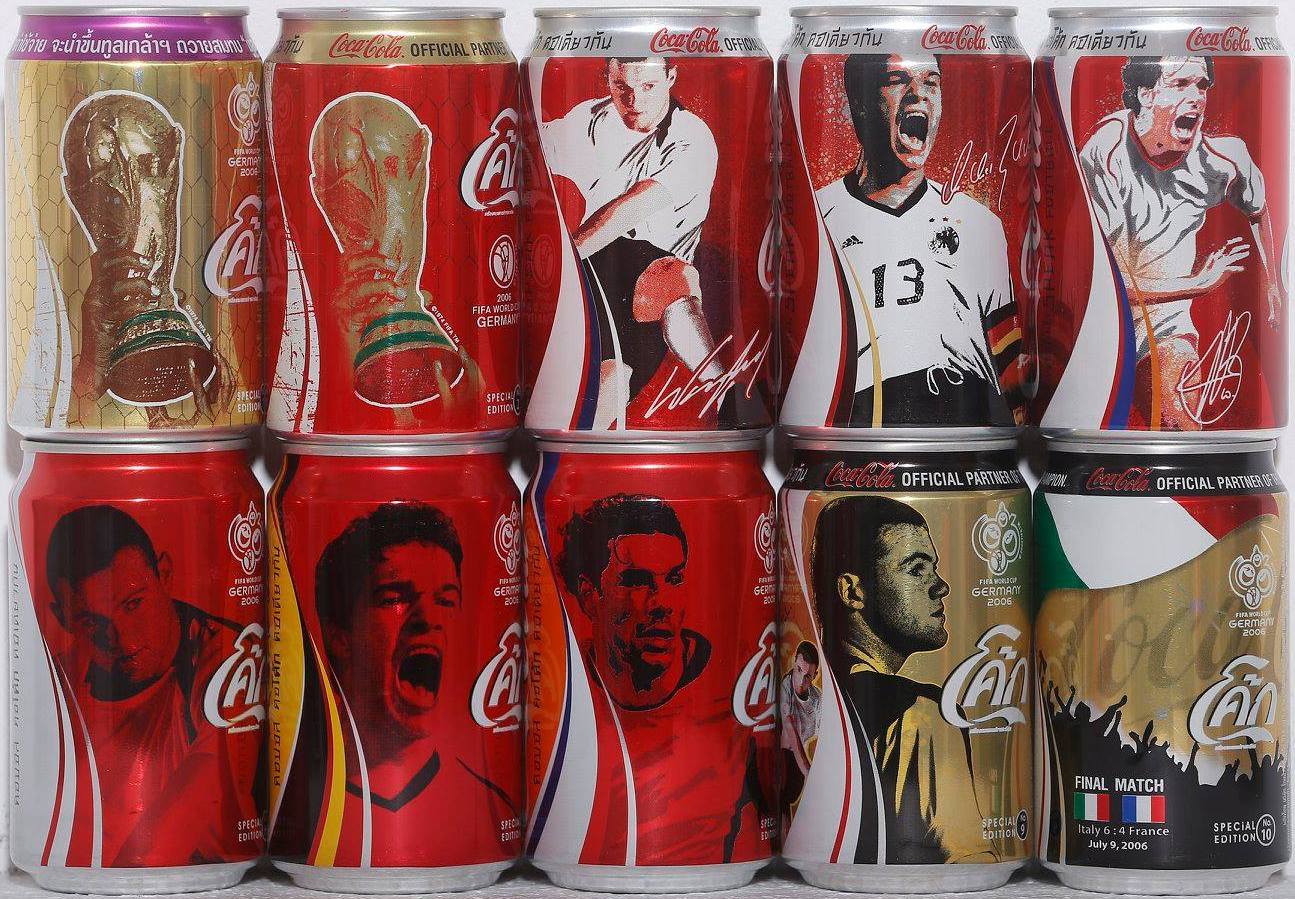 Coca Cola FIFA WORLD CUP Germany from THAILAND (10 cans) (32,5cl) (AF/O)