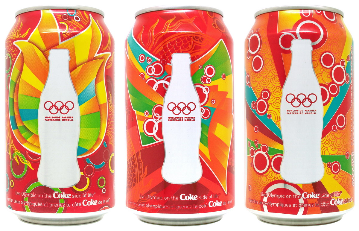 Coca Cola Olympic Games Beijing 2008 set from CANADA (3 cans) (35,5cl) (B/O)