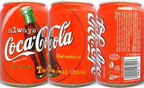 Coca Cola always Refreshing The real thing can from ISRAEL (33cl) (B/O) 