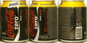 Coca Cola zero mini NA MEDIA can from BRAZIL (25cl) (B/O) 
