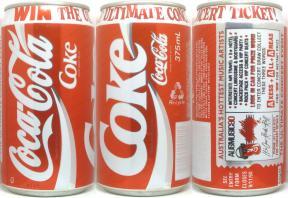 Coca Cola Coke WIN THE ULTIMATE CONCERT TIKET! can from AUSTRALIA (37,5cl) (B/O)