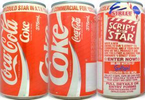 Coca Cola Coke YOU COULD STAR IN A.T.V. COMERCIAL FOR COCA-COLA can from AUSTRALIA (37,5cl) (B/O) 