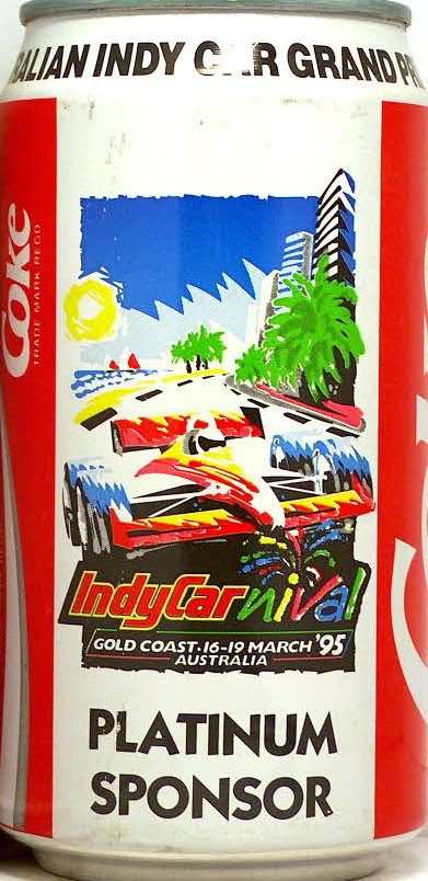 Coca Cola Coke 1995 AUSTRALIAN INDY CAR GRAND PRIX 16th TO 19th MARCH can from AUSTRALIA (37,5cl) (B/O) 