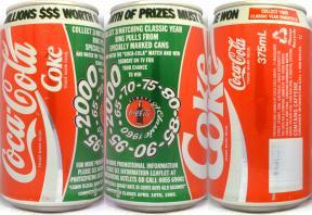 Coca Cola Coke MILLIONS SSS WORTH OF PRIZES MUST BE WON can from AUSTRALIA (37,5cl) (B/O) 