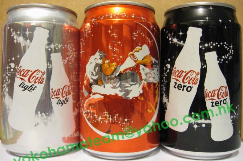 Coca Cola Xmas '10 set from HONG KONG (3 cans) (33cl) (AF/O)