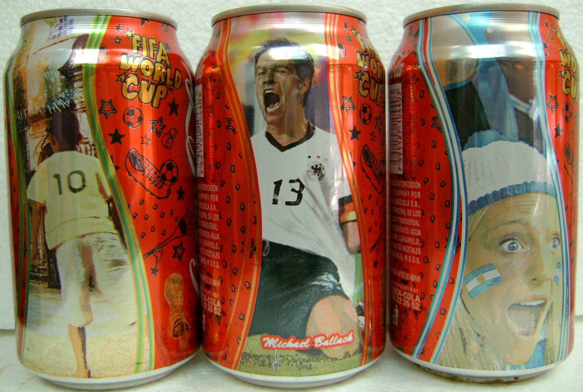 Coca Cola World Cup '06 set from VENEZUELA (3 cans) (35,5cl) (B/O) 