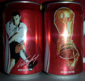 Coca Cola World Cup 2006 set from INDONESIA (2 cans) (33cl) (B/O) 