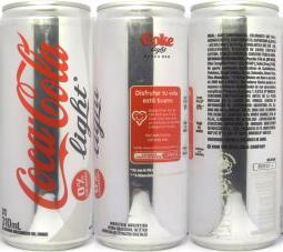 Coca Cola Coke light MARCA REG Disfrutar tu vida está bueno can from ARGENTINA (31cl) (B/O) 