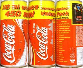Coca Cola CYCLE TOUR Limited Edition Value Pack REFRESHMENT STATIONS can from SOUTH AFRICA (45cl) (B/O) 