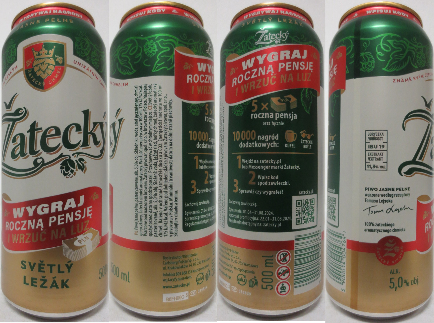 Žatecký SVĚTLÝ LEŽÁK WYGRAJ ROCZNA PENSJE I WRZUČ NA LUZ (PL) (50cl) (B/O) č.1